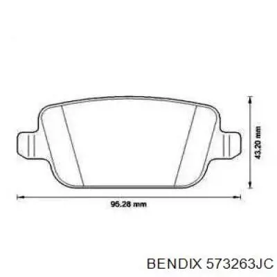 573263JC Jurid/Bendix Колодки тормозные дисковые комплект