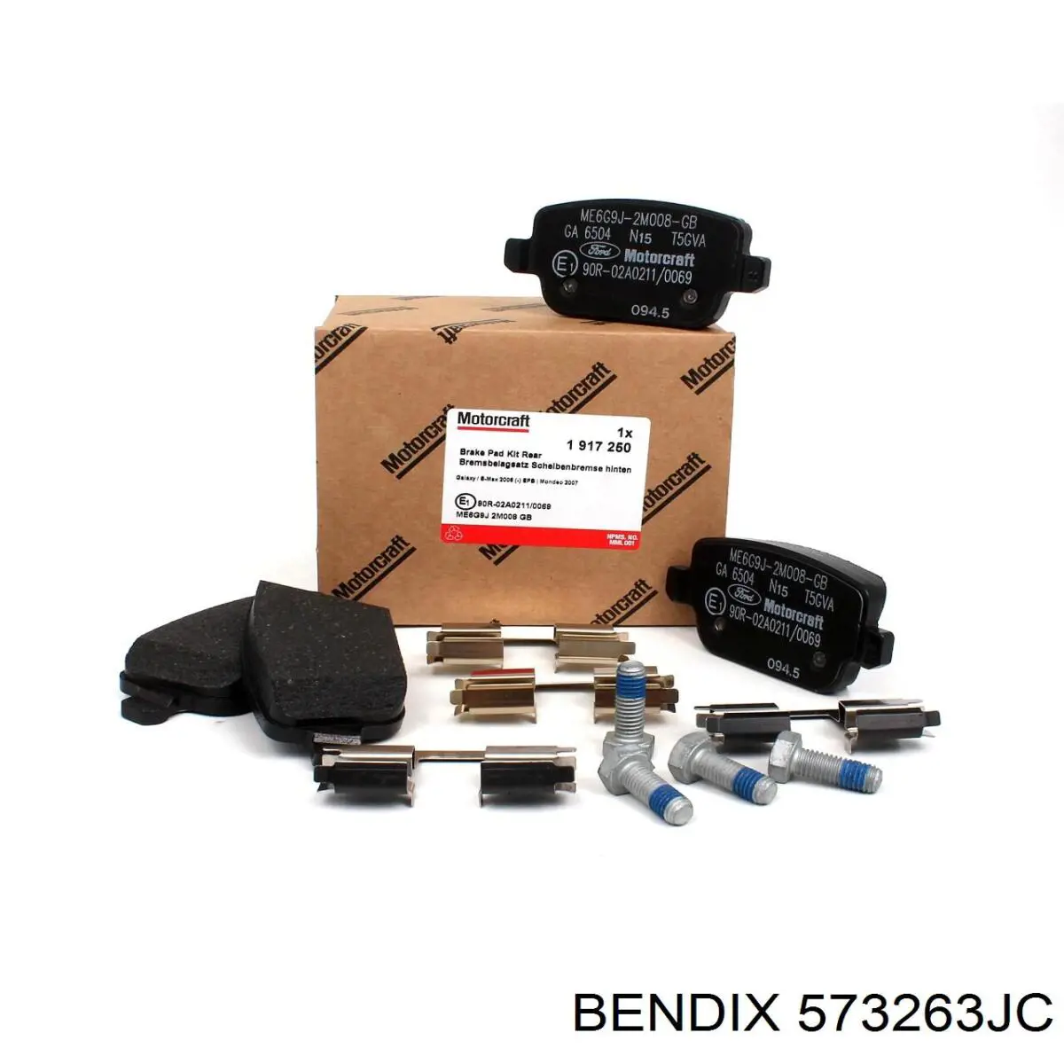 Задние дисковые колодки Jurid/Bendix 573263JC