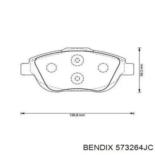 Тормозные колодки Jurid/Bendix 573264JC