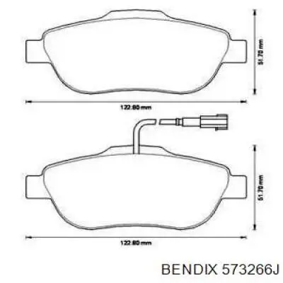 573266J Jurid/Bendix передние тормозные колодки