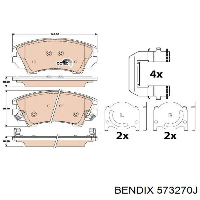 Колодки Jurid/Bendix 573270J цена, от 38.14 USD