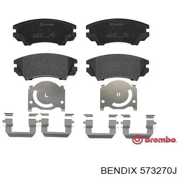 Тормозные колодки Jurid/Bendix 573270J