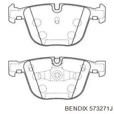 Задние тормозные колодки 573271J Jurid/Bendix