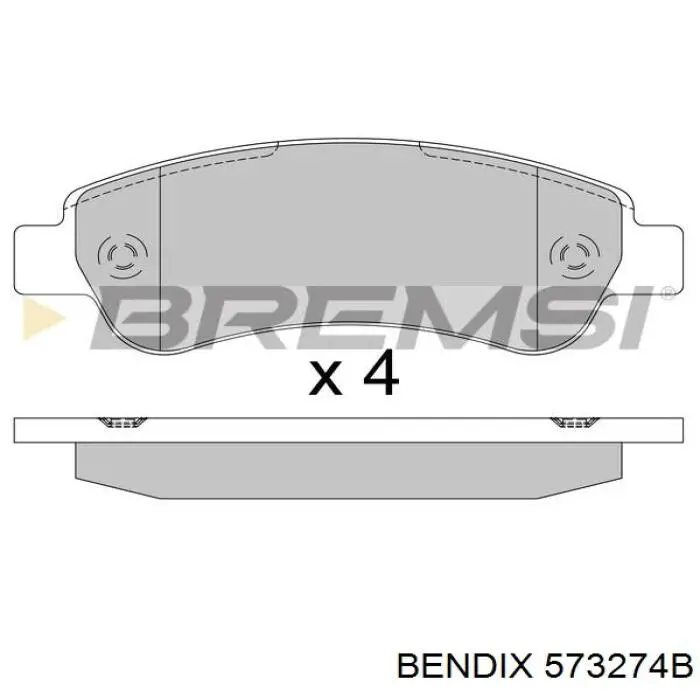 573274B Jurid/Bendix Колодки тормозные дисковые комплект
