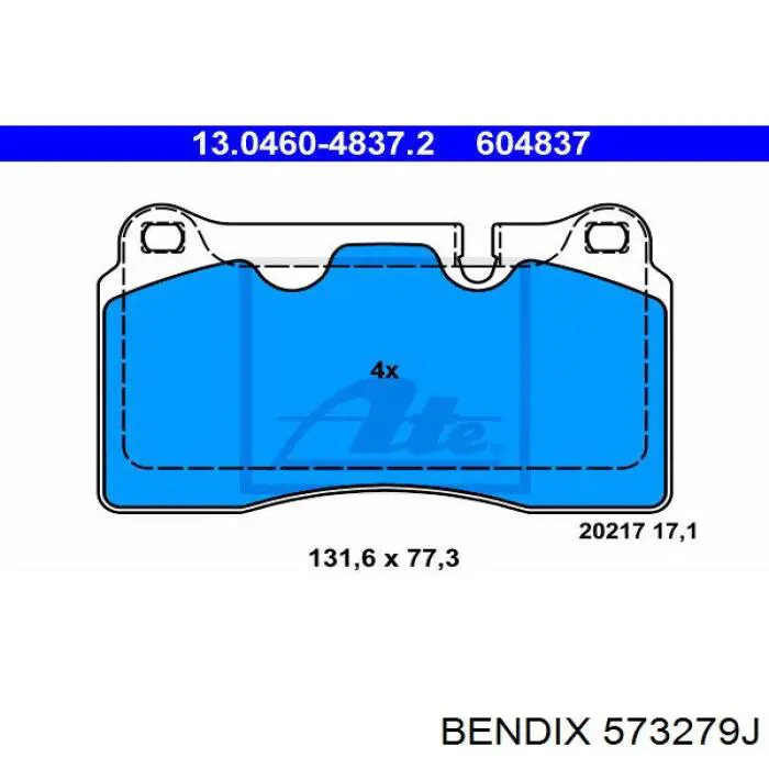 Купить 573279J Jurid/Bendix Колодки тормозные
