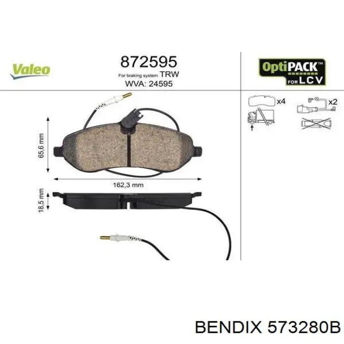 Купить 573280B Jurid/Bendix Колодки тормозные