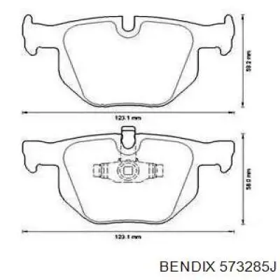 Задние тормозные колодки 573285J Jurid/Bendix