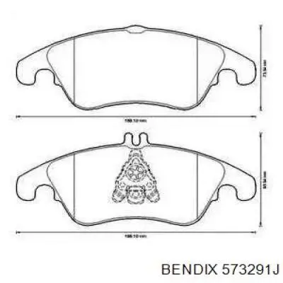 Передние тормозные колодки 573291J Jurid/Bendix