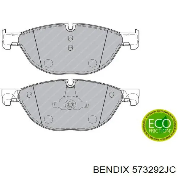 Передние тормозные колодки 573292JC Jurid/Bendix