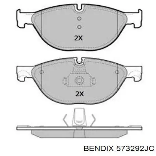 Тормозные колодки Jurid/Bendix 573292JC