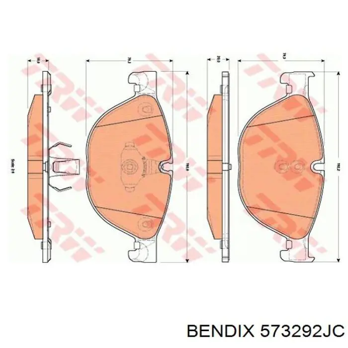 Купить 573292JC Jurid/Bendix Колодки тормозные
