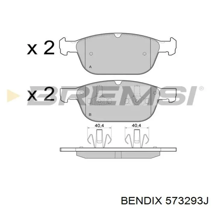 573293J Jurid/Bendix Колодки передние