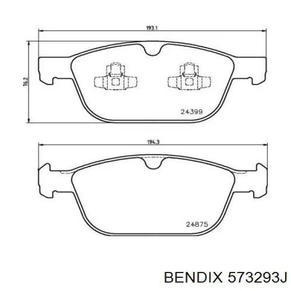 Купить 573293J Jurid/Bendix Колодки тормозные
