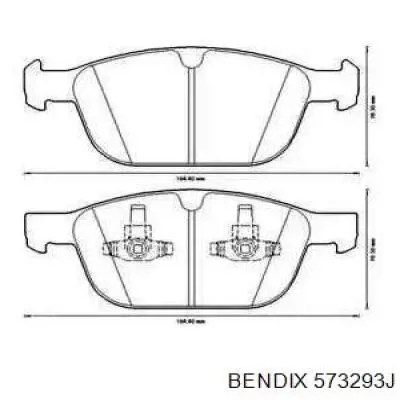 Передние тормозные колодки 573293J Jurid/Bendix