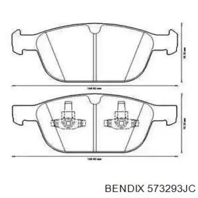 Передние тормозные колодки 573293JC Jurid/Bendix