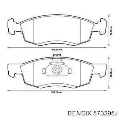 Передние тормозные колодки 573295J Jurid/Bendix