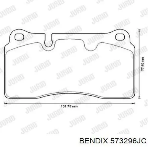 Передние тормозные колодки 573296JC Jurid/Bendix