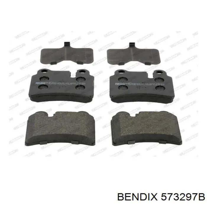 Задние тормозные колодки 573297B Jurid/Bendix