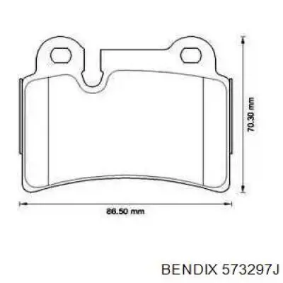 Задние тормозные колодки 573297J Jurid/Bendix