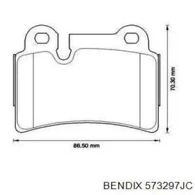 Задние тормозные колодки 573297JC Jurid/Bendix