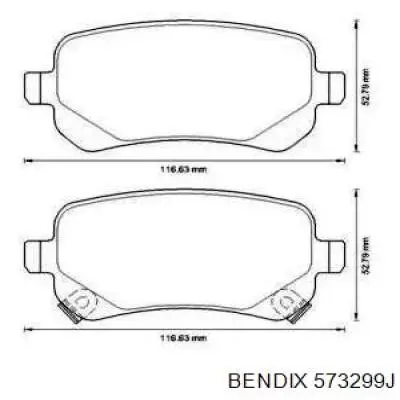 Задние тормозные колодки 573299J Jurid/Bendix