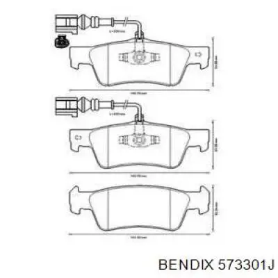 Задние тормозные колодки 573301J Jurid/Bendix