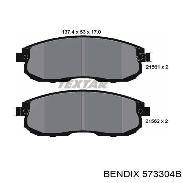 573304B Jurid/Bendix Колодки передние