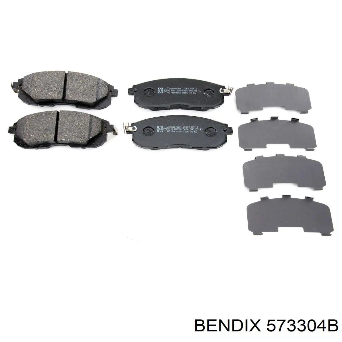Передние тормозные колодки 573304B Jurid/Bendix