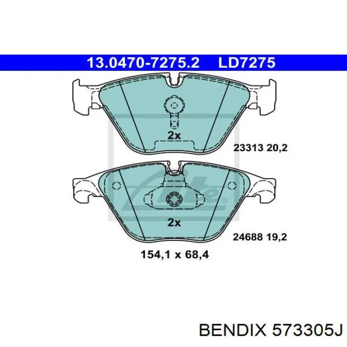 Колодки Jurid/Bendix 573305J цена, от 51.14 USD