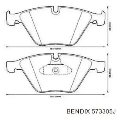 573305J Jurid/Bendix sapatas do freio dianteiras de disco