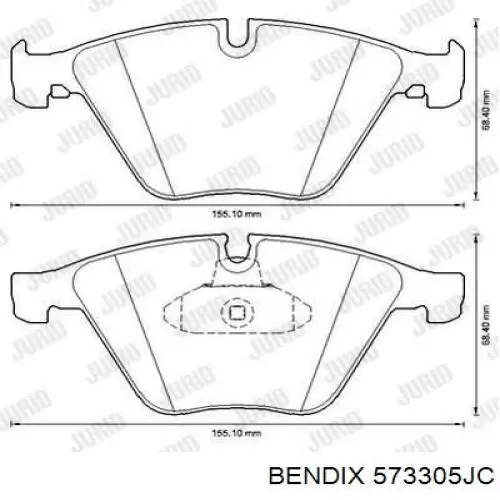 Колодки Jurid/Bendix 573305JC цена, от 71.56 USD