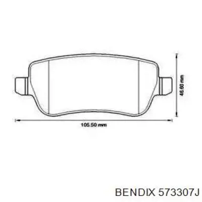 573307J Jurid/Bendix колодки тормозные задние дисковые