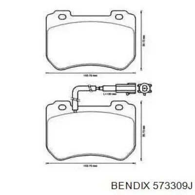 Передние тормозные колодки 573309J Jurid/Bendix