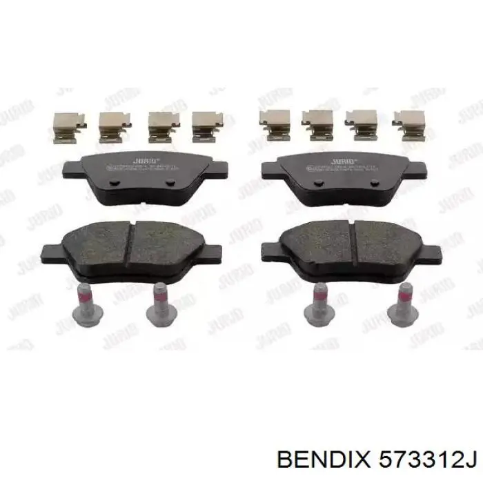 573312J Jurid/Bendix колодки тормозные задние дисковые