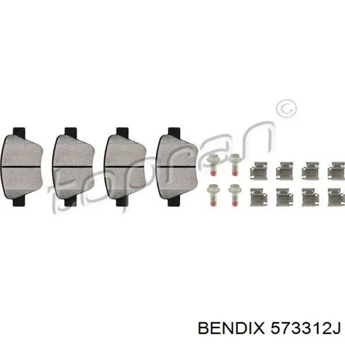 Колодки дисковые  Jurid/Bendix 573312J цена, от 25.37 USD