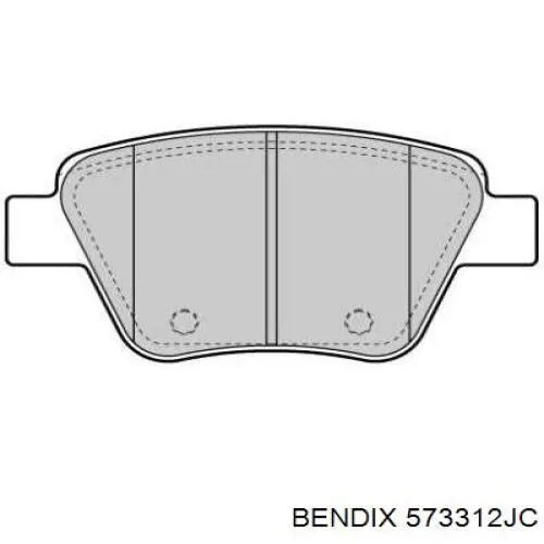 Задние тормозные колодки 573312JC Jurid/Bendix