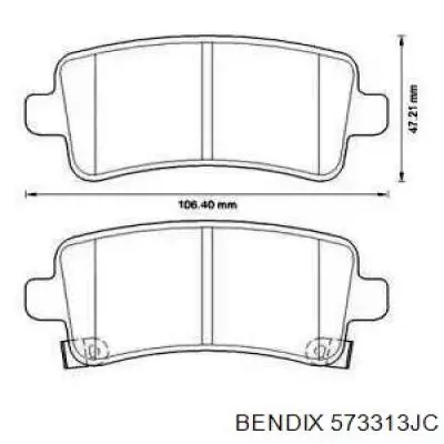 573313JC Jurid/Bendix Колодки тормозные дисковые комплект