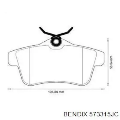 Задние тормозные колодки 573315JC Jurid/Bendix