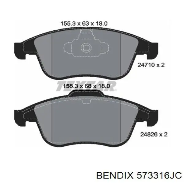Колодки Jurid/Bendix 573316JC цена, от 35.62 USD