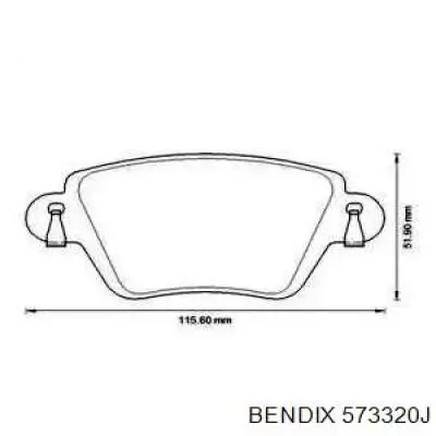 Задние тормозные колодки 573320J Jurid/Bendix