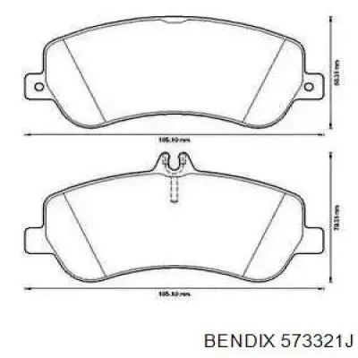 573321J Jurid/Bendix передние тормозные колодки