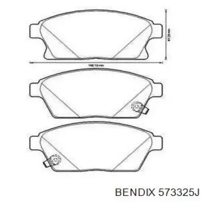 Передние тормозные колодки 573325J Jurid/Bendix