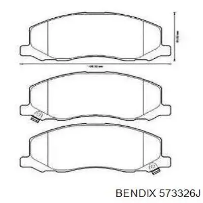 Передние тормозные колодки 573326J Jurid/Bendix