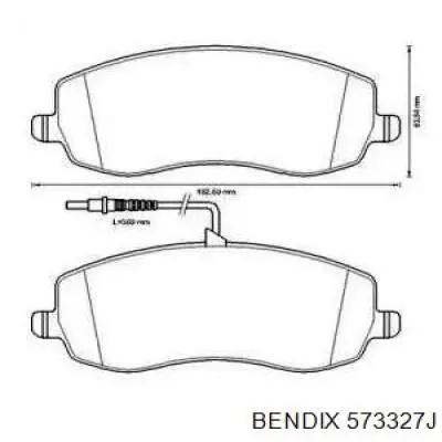 Передние тормозные колодки 573327J Jurid/Bendix