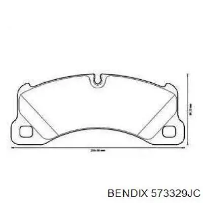 Передние тормозные колодки 573329JC Jurid/Bendix