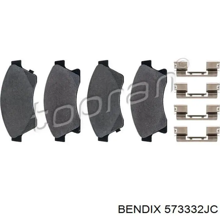 Передние тормозные колодки 573332JC Jurid/Bendix