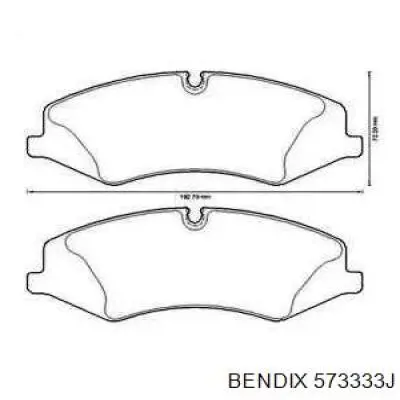 Передние тормозные колодки 573333J Jurid/Bendix