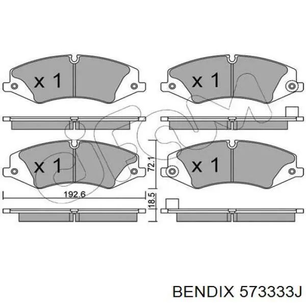 Передние тормозные колодки 573333J Jurid/Bendix