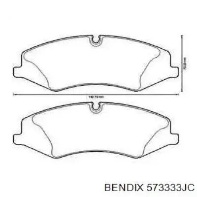 Передние тормозные колодки 573333JC Jurid/Bendix