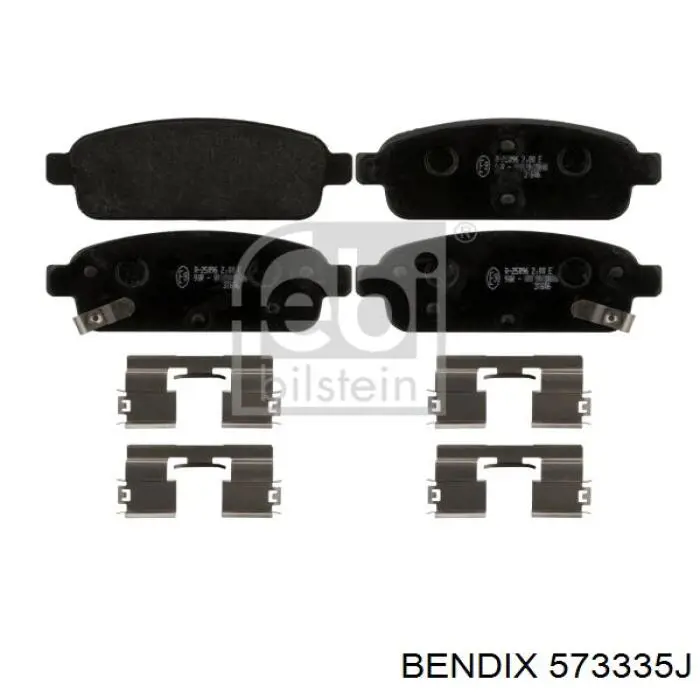 Купить 573335J Jurid/Bendix Колодки тормозные задние, дисковые